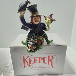 Vintage The Keeper Of Halloween Shelf Sitter by Shenandoah Designs